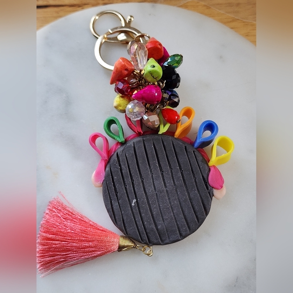 Colorful Handmade Keychain with Tassel - Picture 5 of 5
